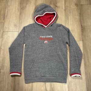 Champion‎ Ohio State Buckeyes Pullover Hoodie Mens Small Gray Fleece Sweatshirt